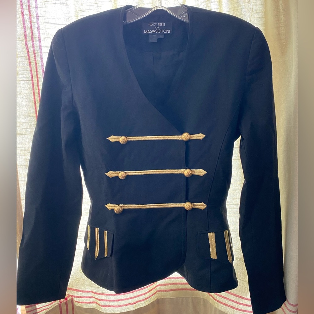 VTG TRACY REESE For MAGASCHONI Fitted Military-Style Jacket